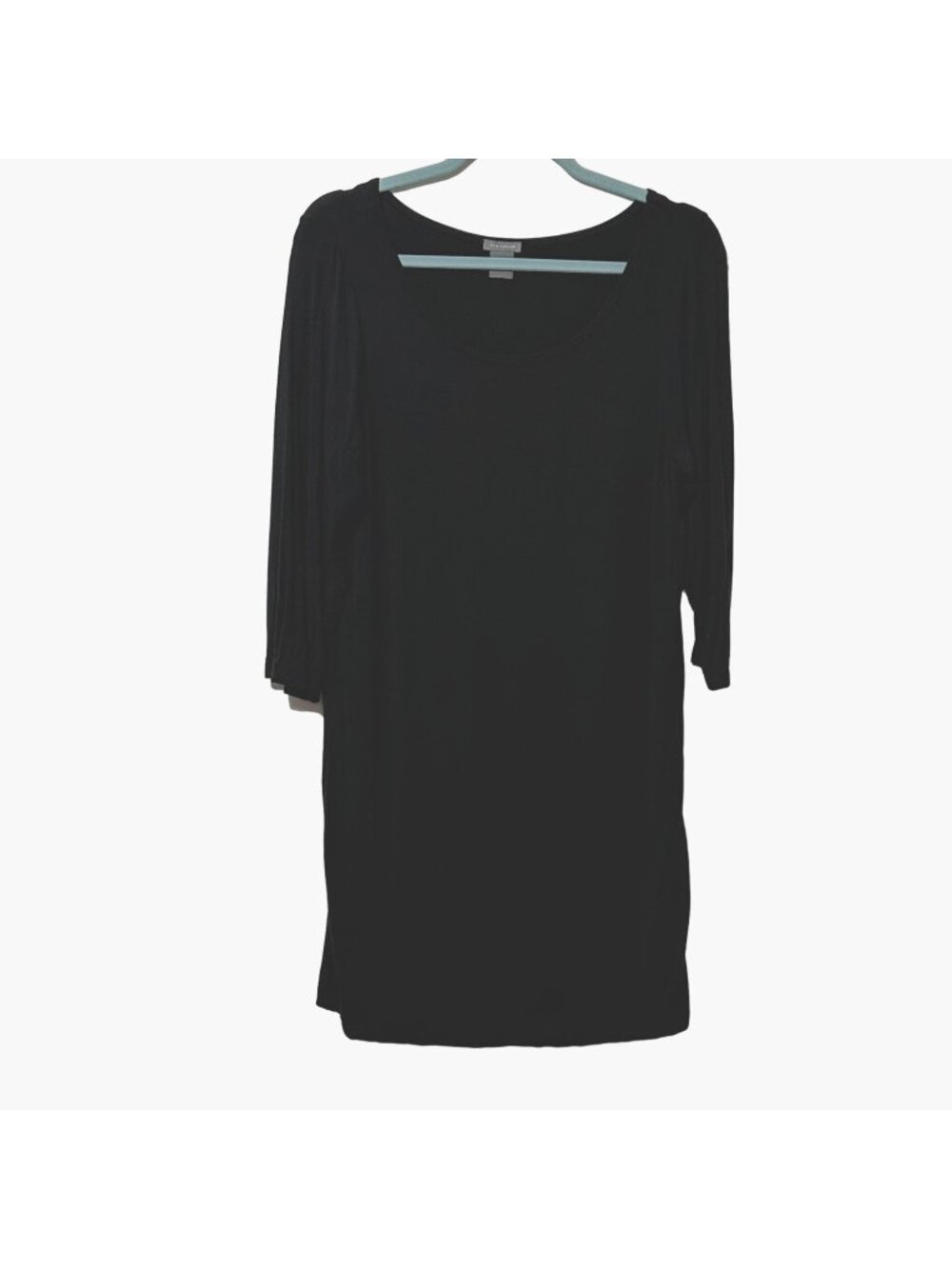 Ann Taylor Womens Black XL 3/4 Sleeve Tunic MicroModal Blend